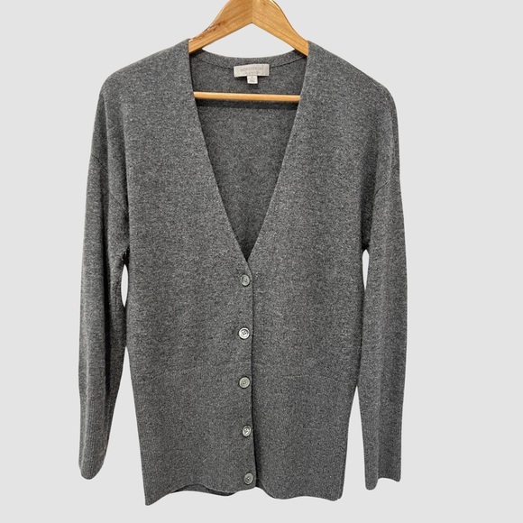 Nordstrom Collection Gray Long Sleeve Button Cardigan S ($199) - Picture 1 of 4